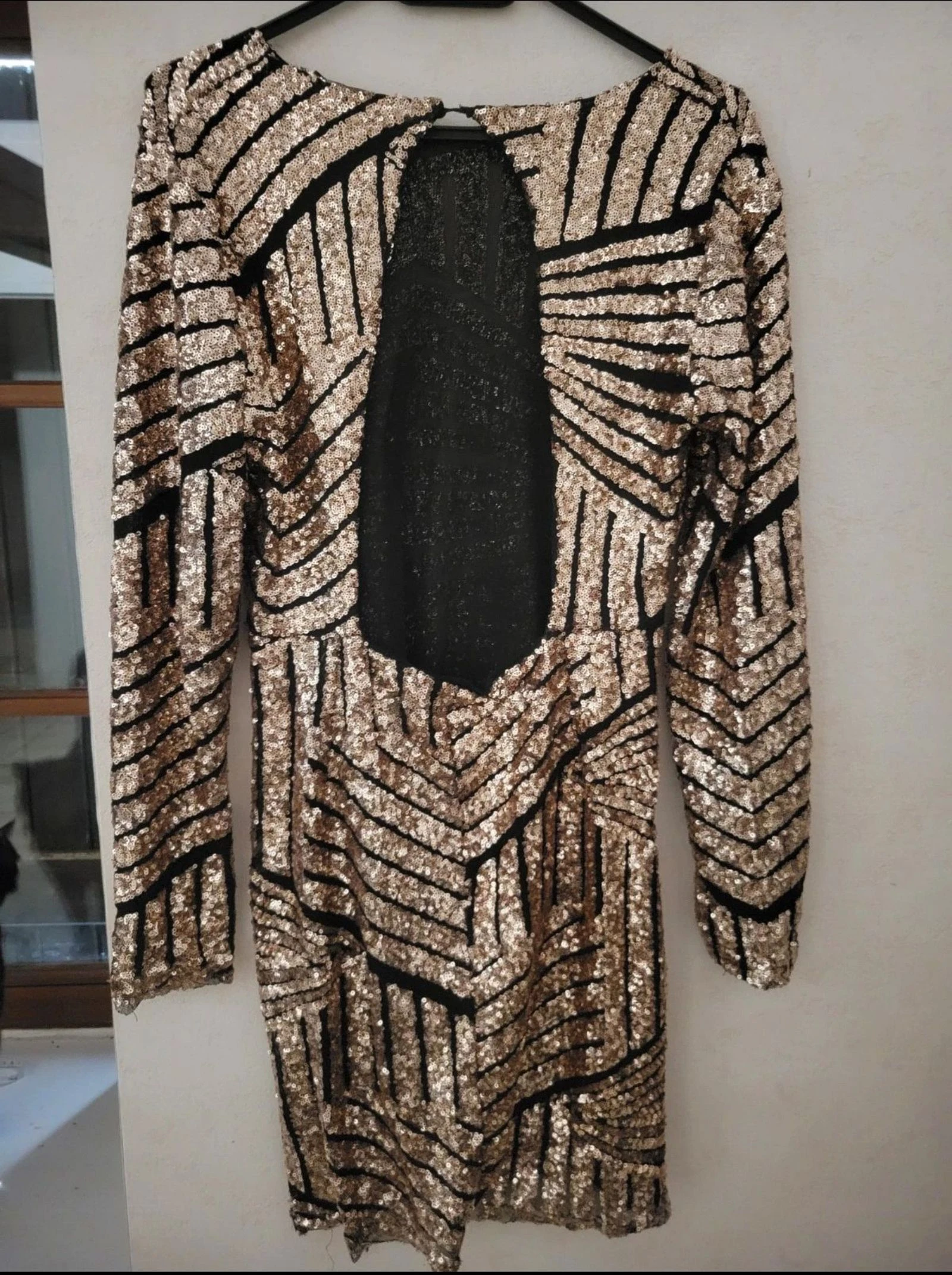 Vestido de festa muito curto com lantejoulas Zara t L – photo 3